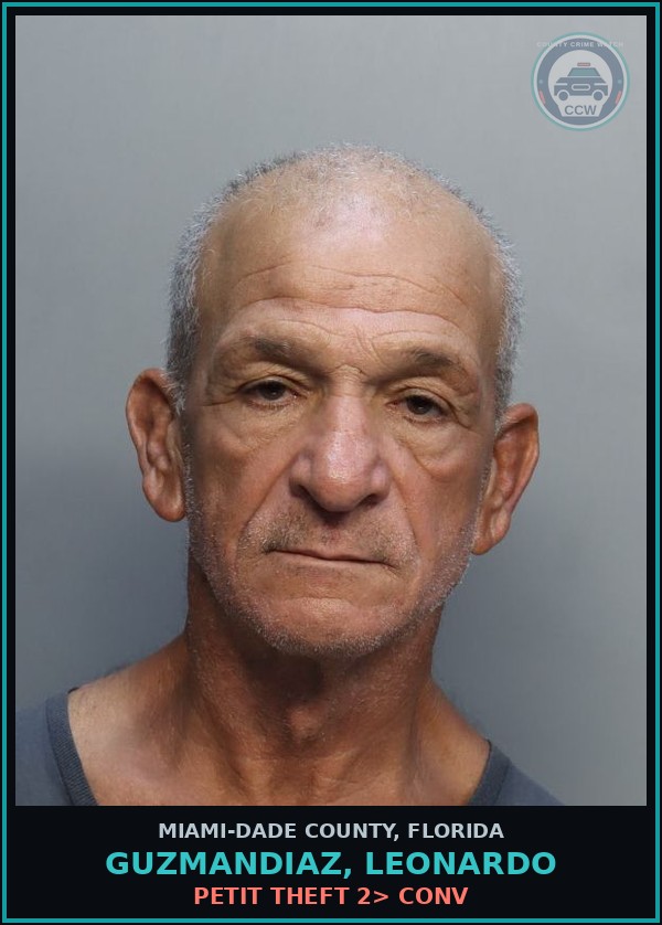 Booking mugshot of GUZMANDIAZ, LEONARDO in Miami-Dade County