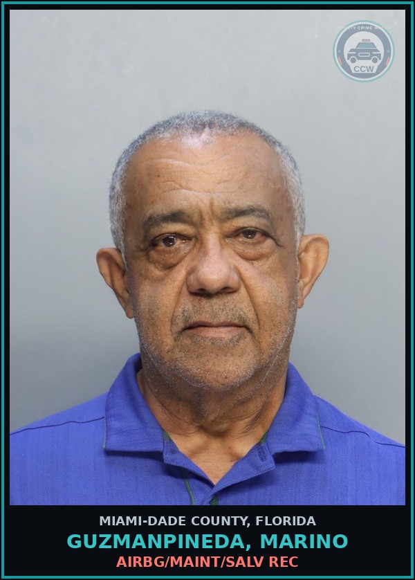 Booking mugshot of GUZMANPINEDA, MARINO in Miami-Dade County