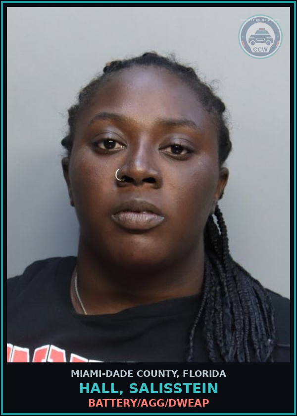 Booking mugshot of HALL, SALISSTEIN in Miami-Dade County