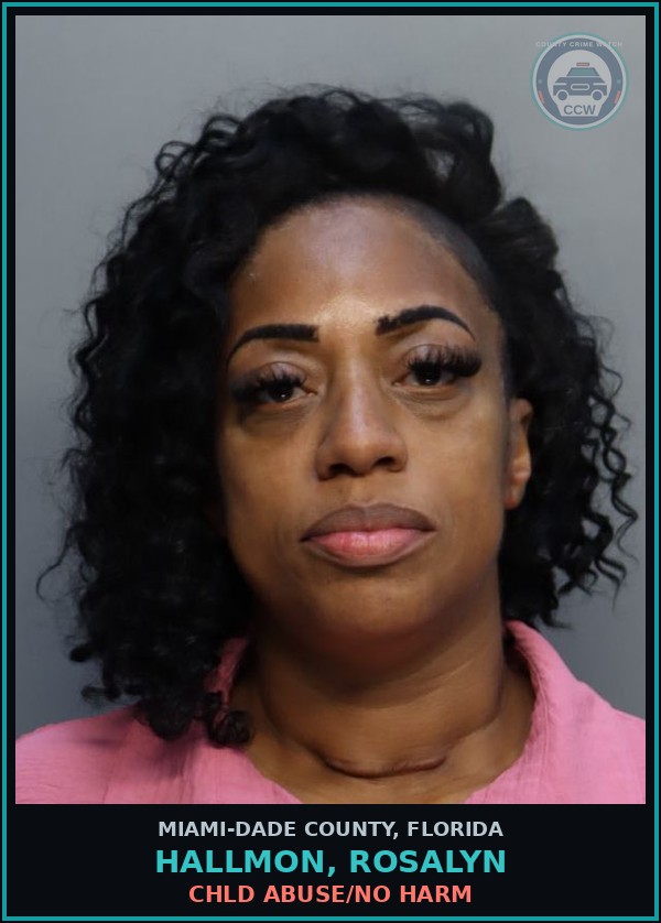 Booking mugshot of HALLMON, ROSALYN in Miami-Dade County