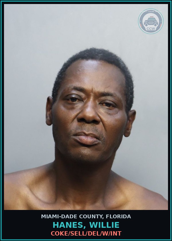Booking mugshot of HANES, WILLIE in Miami-Dade County