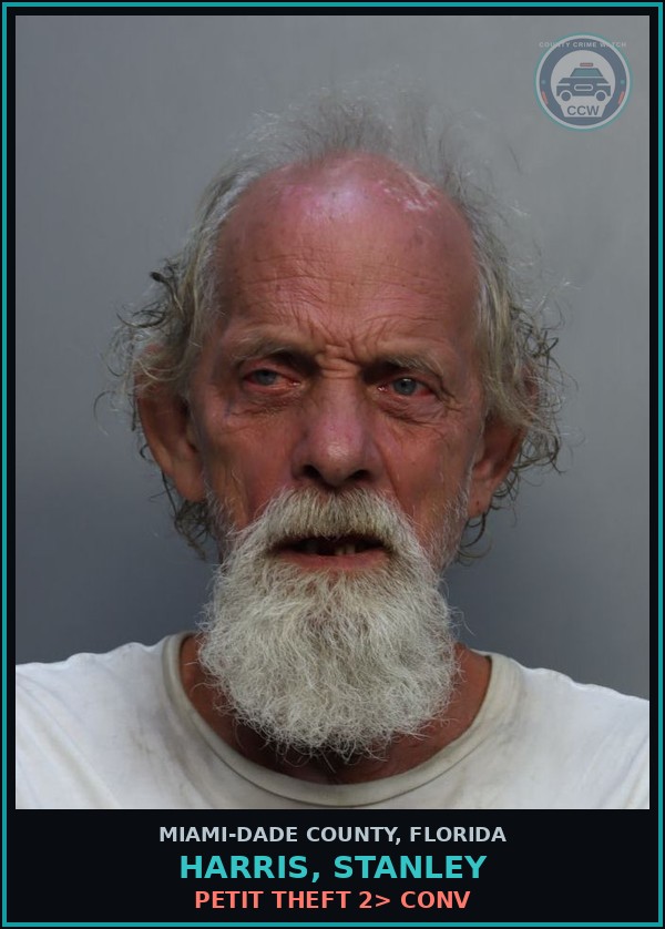 Booking mugshot of HARRIS, STANLEY in Miami-Dade County