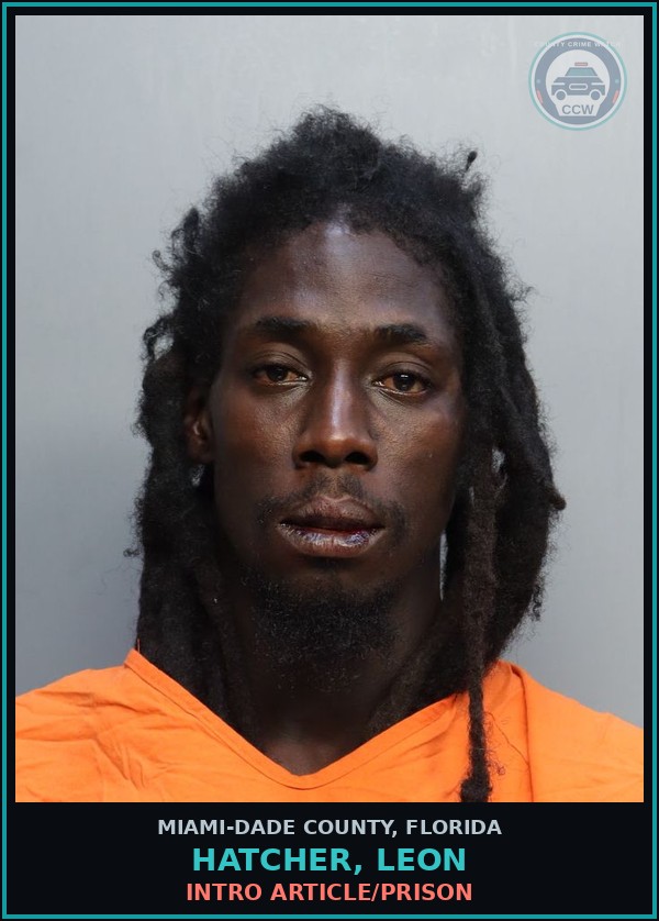 Booking mugshot of HATCHER, LEON in Miami-Dade County
