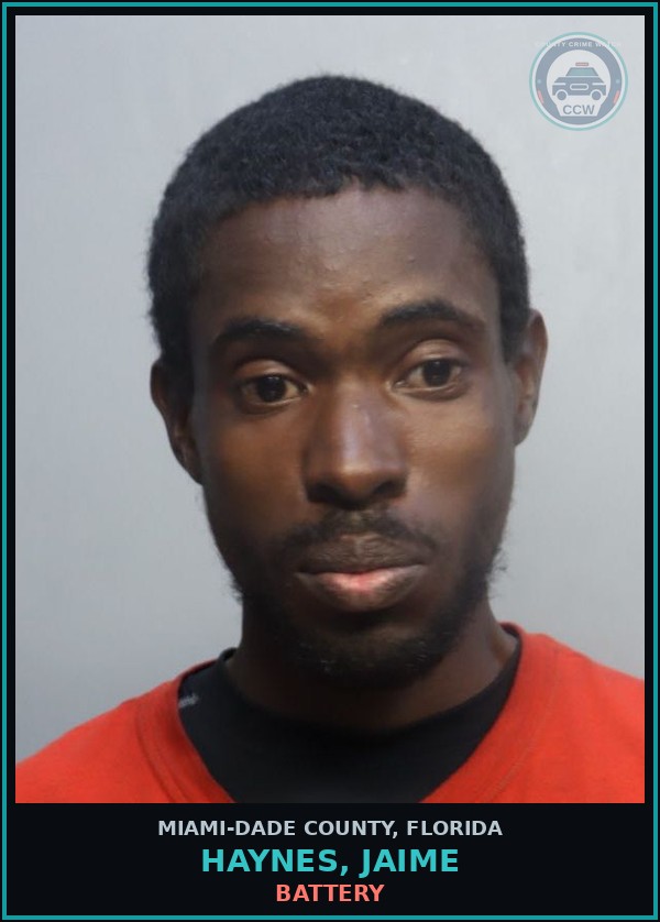 Booking mugshot of HAYNES, JAIME in Miami-Dade County