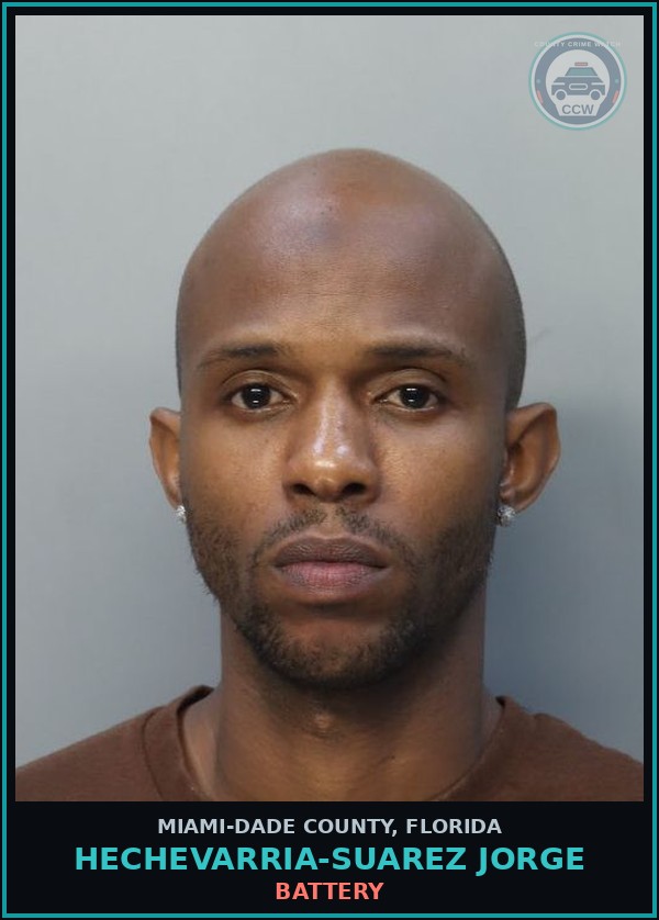Booking mugshot of HECHEVARRIA-SUAREZ JORGE in Miami-Dade County