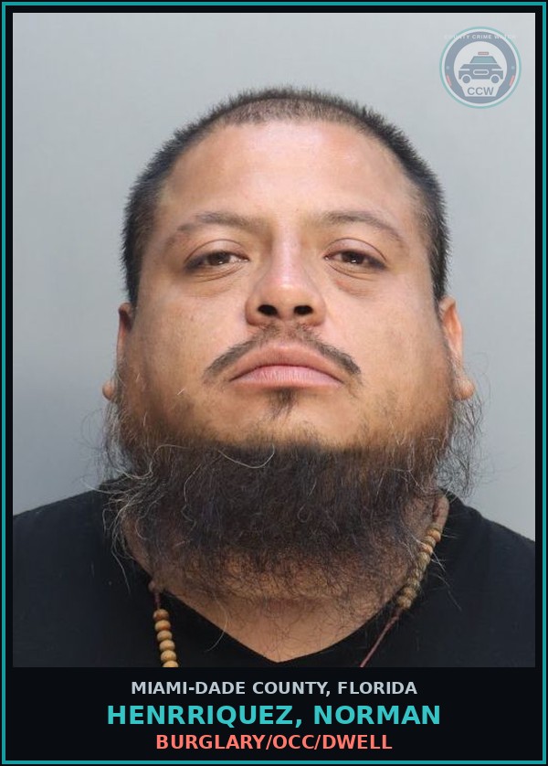 Booking mugshot of HENRRIQUEZ, NORMAN in Miami-Dade County