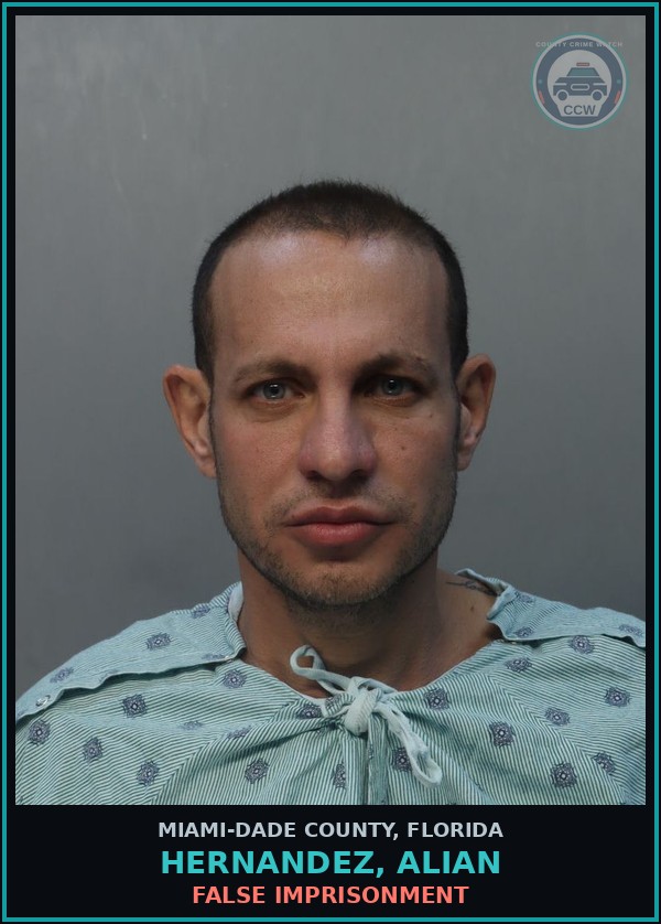 Booking mugshot of HERNANDEZ, ALIAN in Miami-Dade County