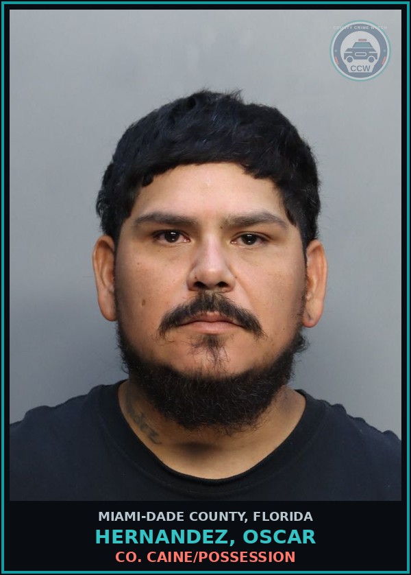 Booking mugshot of HERNANDEZ, OSCAR in Miami-Dade County