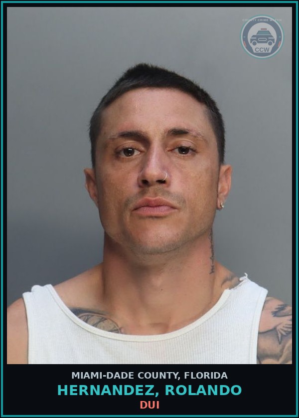 Booking mugshot of HERNANDEZ, ROLANDO in Miami-Dade County