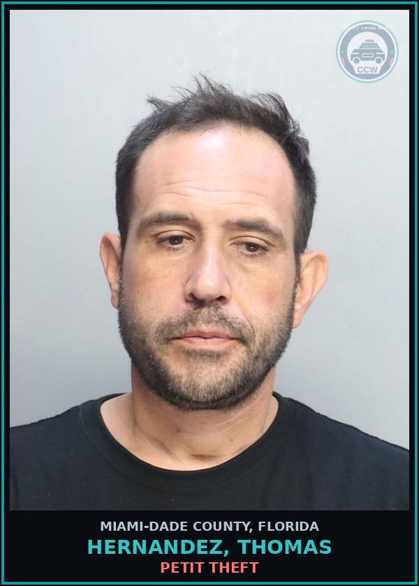 Booking mugshot of HERNANDEZ, THOMAS in Miami-Dade County