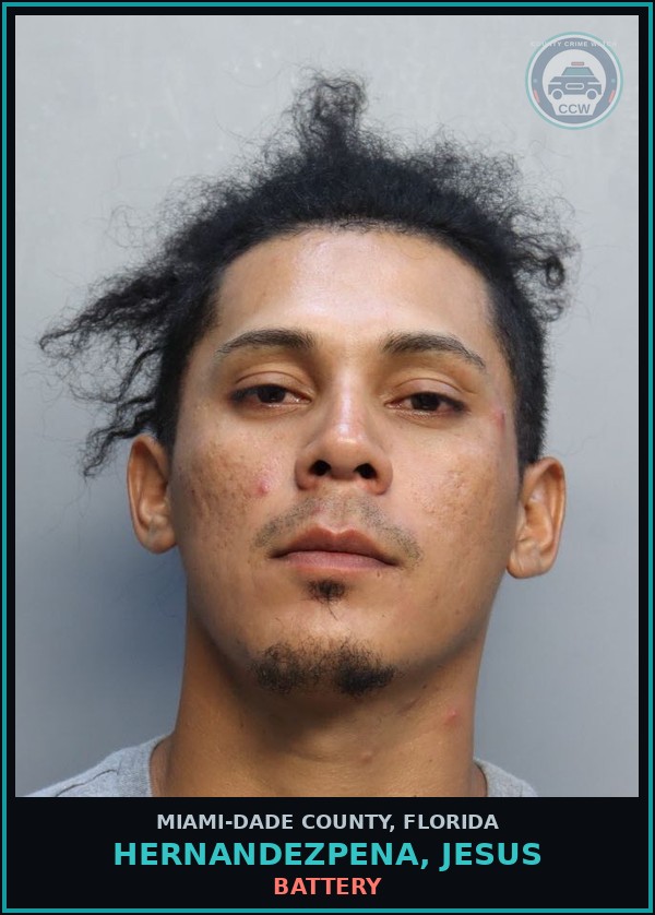 Booking mugshot of HERNANDEZPENA, JESUS in Miami-Dade County
