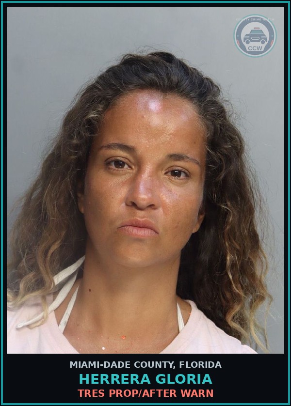 Booking mugshot of HERRERA GLORIA in Miami-Dade County