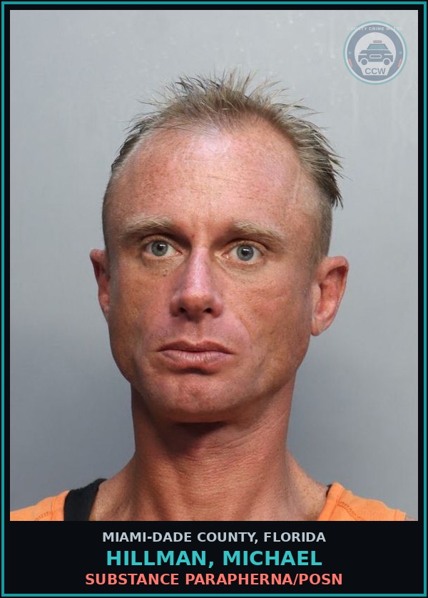 Booking mugshot of HILLMAN, MICHAEL in Miami-Dade County