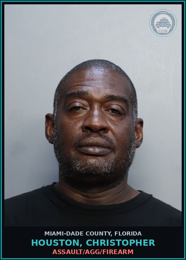 Booking mugshot of HOUSTON, CHRISTOPHER in Miami-Dade County