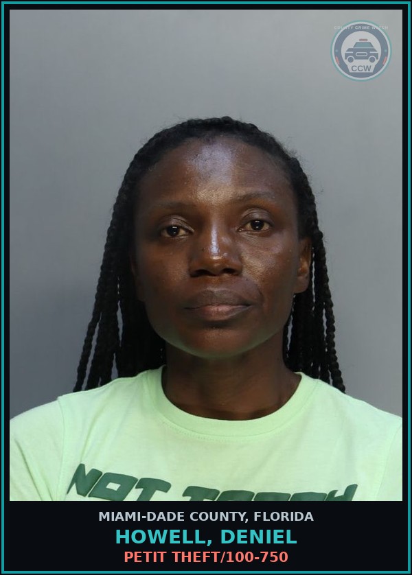 Booking mugshot of HOWELL, DENIEL in Miami-Dade County