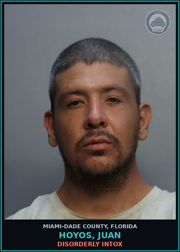 Booking mugshot of HOYOS, JUAN in Miami-Dade County