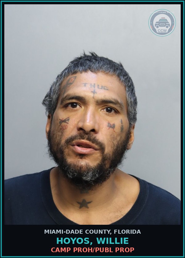 Booking mugshot of HOYOS, WILLIE in Miami-Dade County
