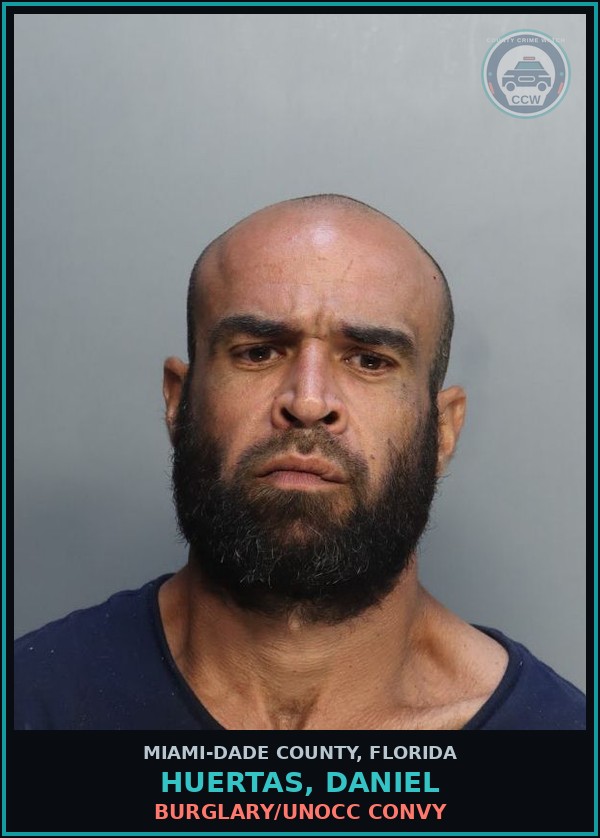 Booking mugshot of HUERTAS, DANIEL in Miami-Dade County