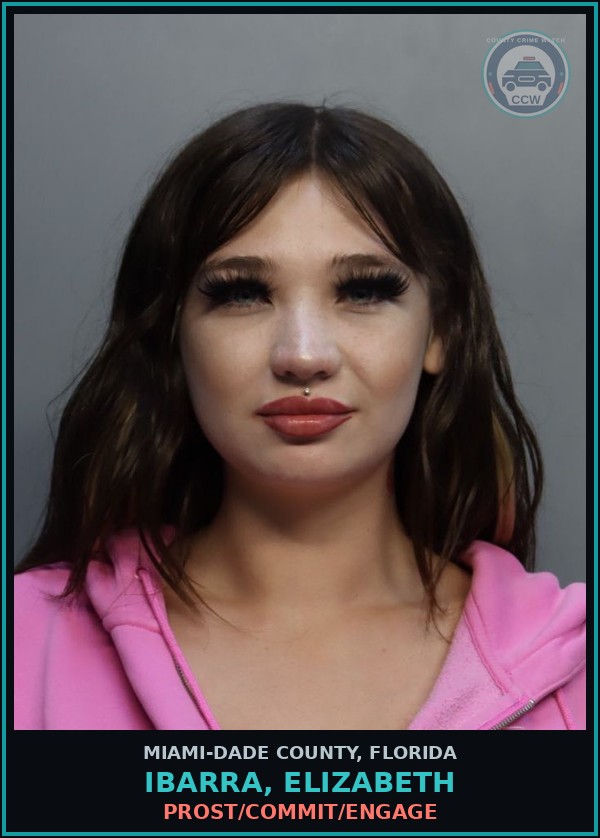 Booking mugshot of IBARRA, ELIZABETH in Miami-Dade County