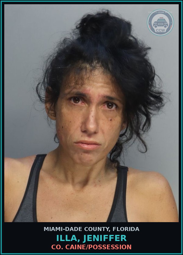 Booking mugshot of ILLA, JENIFFER in Miami-Dade County