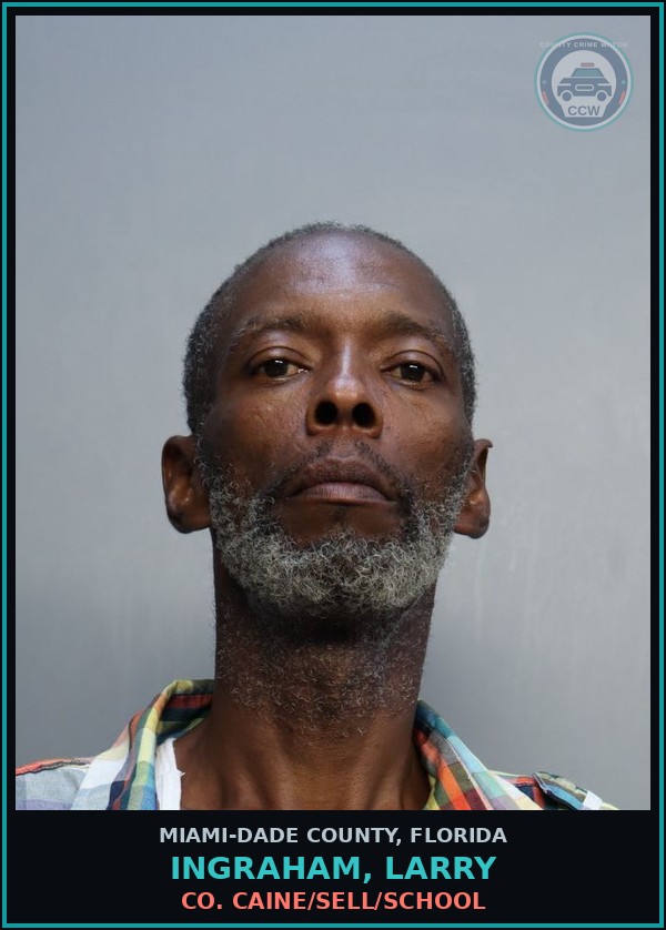 Booking mugshot of INGRAHAM, LARRY in Miami-Dade County