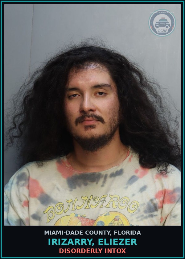 Booking mugshot of IRIZARRY, ELIEZER in Miami-Dade County