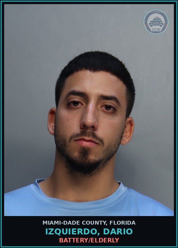 Booking mugshot of IZQUIERDO, DARIO in Miami-Dade County