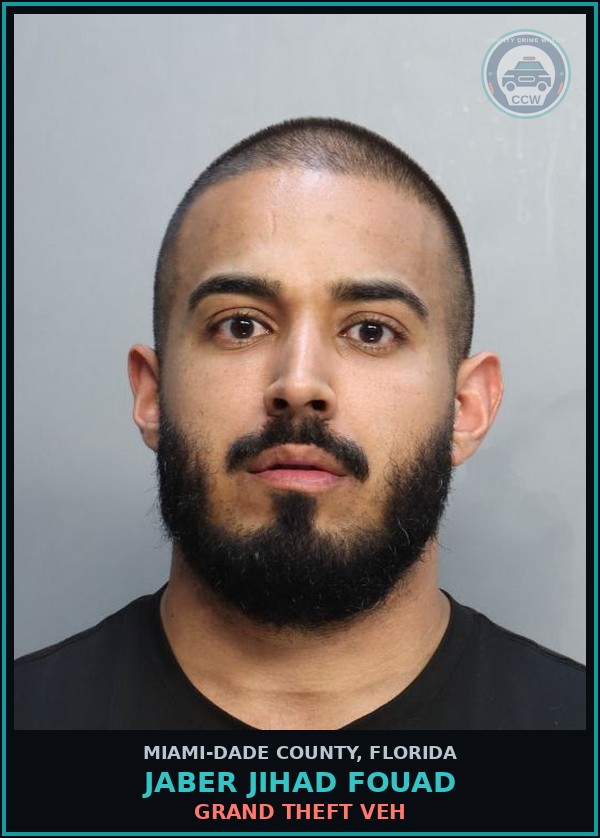 Booking mugshot of JABER JIHAD  FOUAD in Miami-Dade County