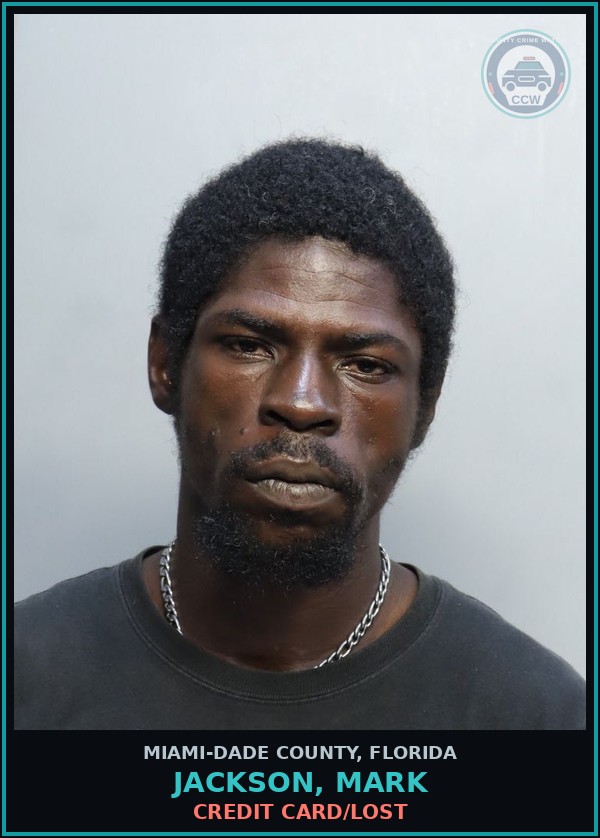 Booking mugshot of JACKSON, MARK in Miami-Dade County