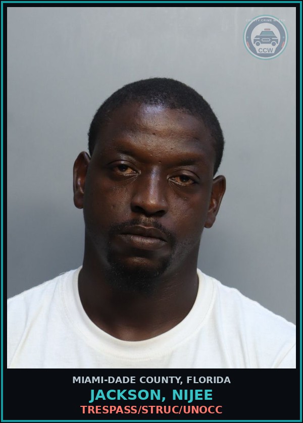 Booking mugshot of JACKSON, NIJEE in Miami-Dade County