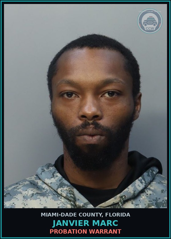 Booking mugshot of JANVIER MARC in Miami-Dade County