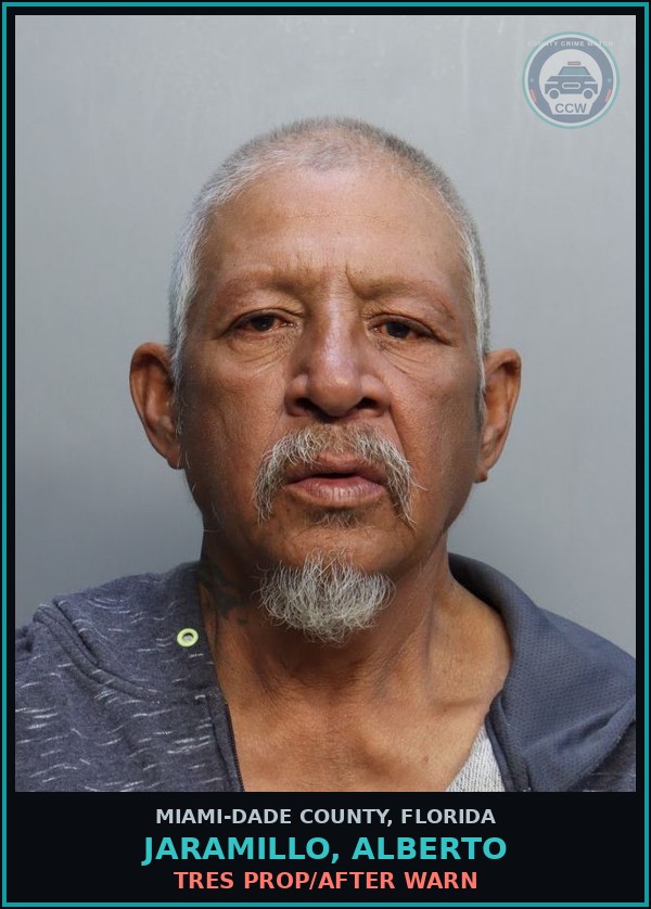 Booking mugshot of JARAMILLO, ALBERTO in Miami-Dade County