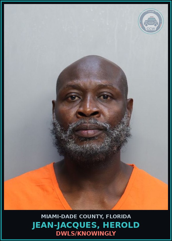 Booking mugshot of JEAN-JACQUES, HEROLD in Miami-Dade County