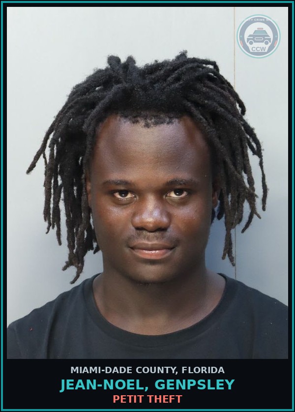Booking mugshot of JEAN-NOEL, GENPSLEY in Miami-Dade County