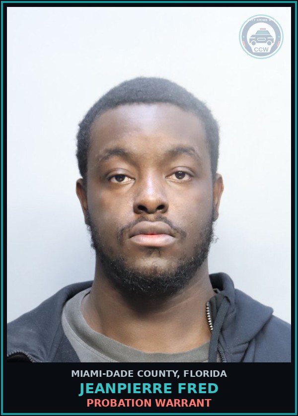 Booking mugshot of JEANPIERRE FRED in Miami-Dade County