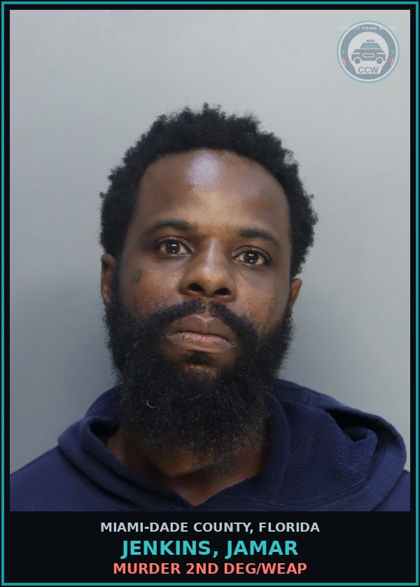 Booking mugshot of JENKINS, JAMAR in Miami-Dade County