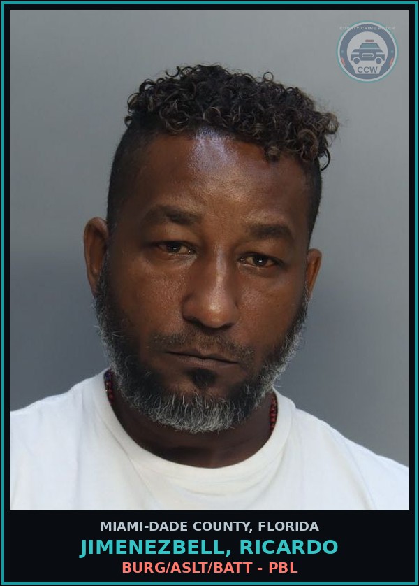 Booking mugshot of JIMENEZBELL, RICARDO in Miami-Dade County