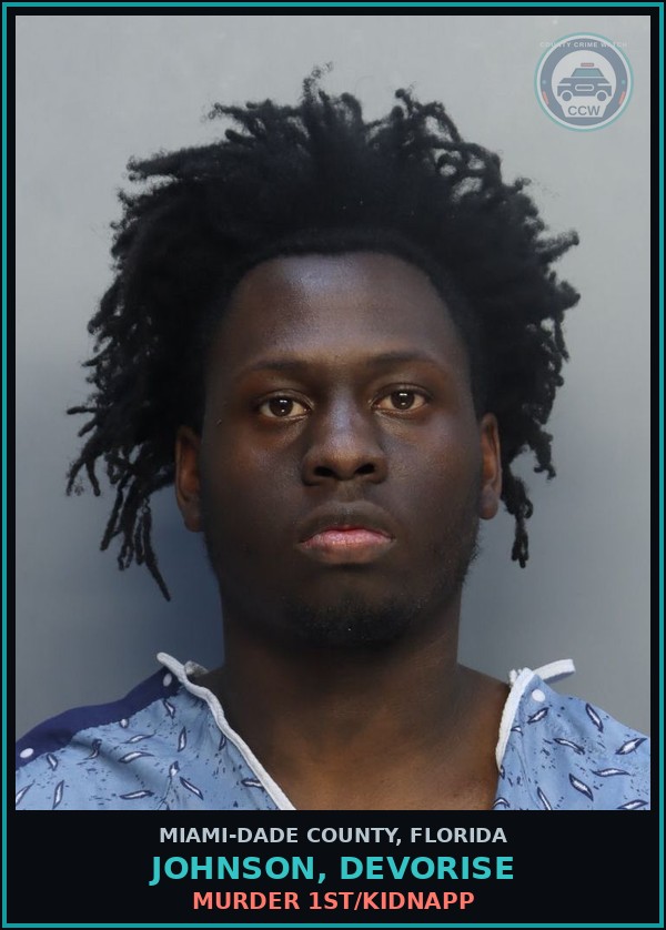 Booking mugshot of JOHNSON, DEVORISE in Miami-Dade County