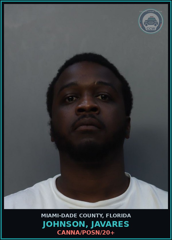 Booking mugshot of JOHNSON, JAVARES in Miami-Dade County