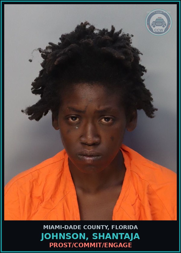 Booking mugshot of JOHNSON, SHANTAJA in Miami-Dade County