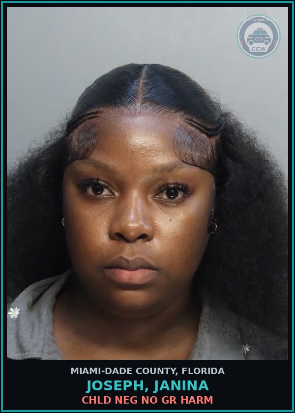 Booking mugshot of JOSEPH, JANINA in Miami-Dade County