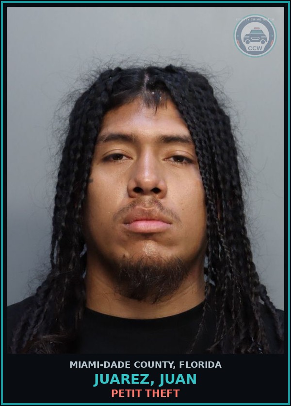 Booking mugshot of JUAREZ, JUAN in Miami-Dade County