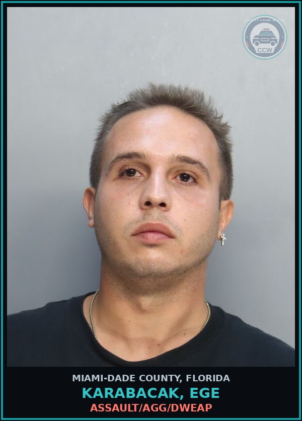 Booking mugshot of KARABACAK, EGE in Miami-Dade County
