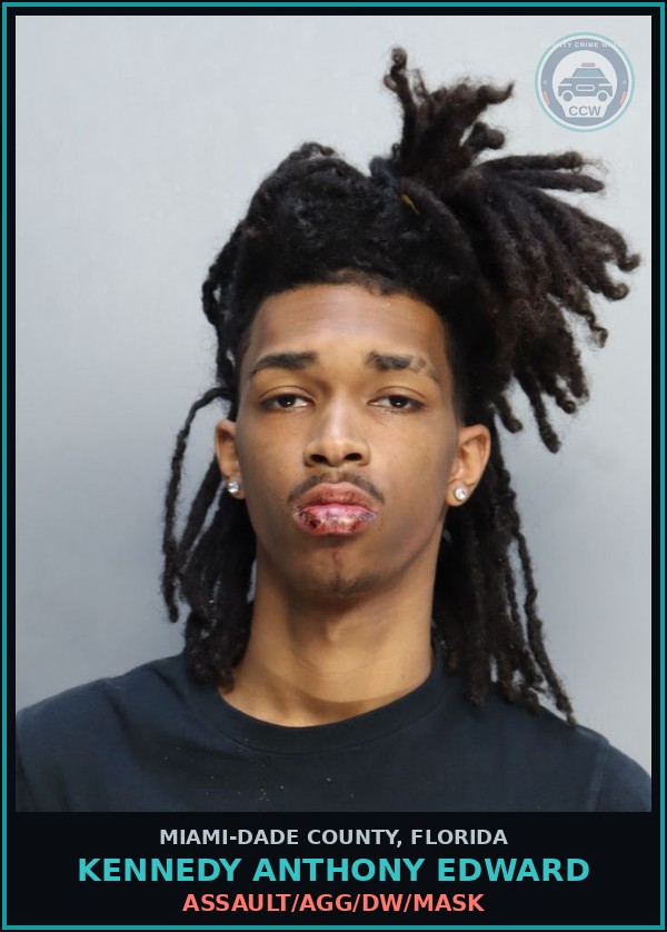 Booking mugshot of KENNEDY ANTHONY  EDWARD in Miami-Dade County