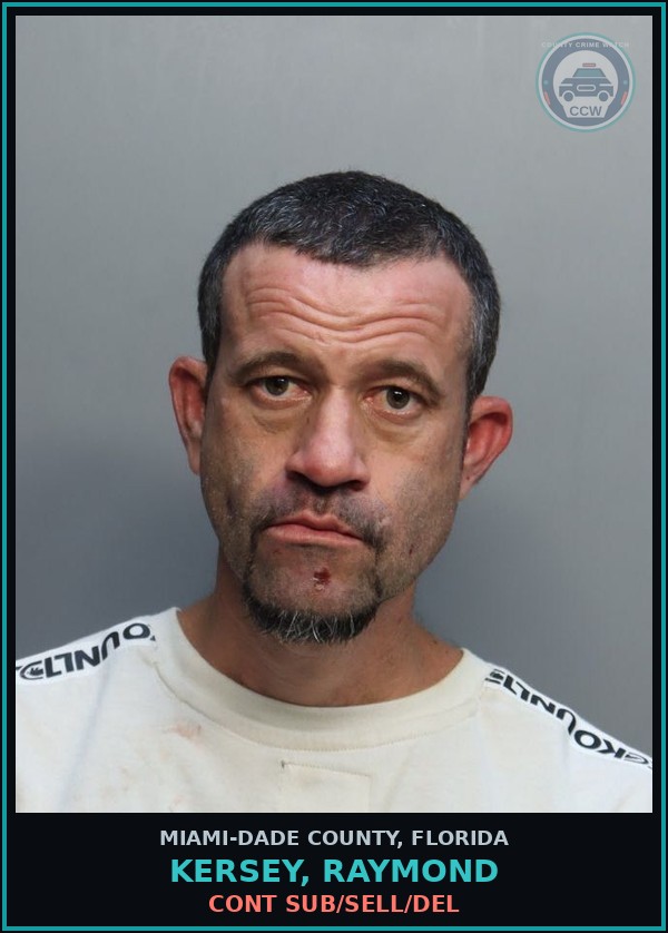 Booking mugshot of KERSEY, RAYMOND in Miami-Dade County