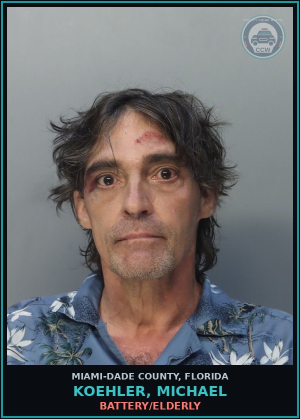 Booking mugshot of KOEHLER, MICHAEL in Miami-Dade County