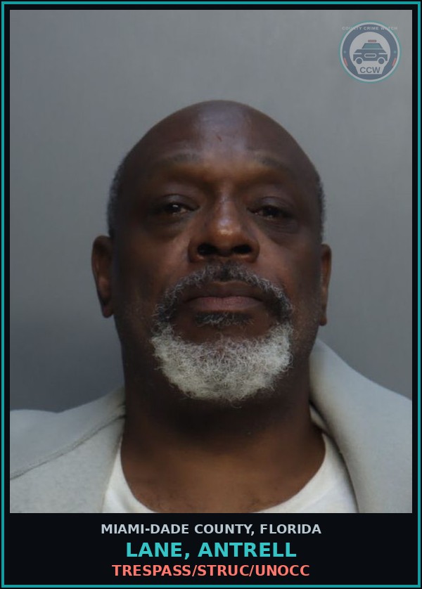 Booking mugshot of LANE, ANTRELL in Miami-Dade County