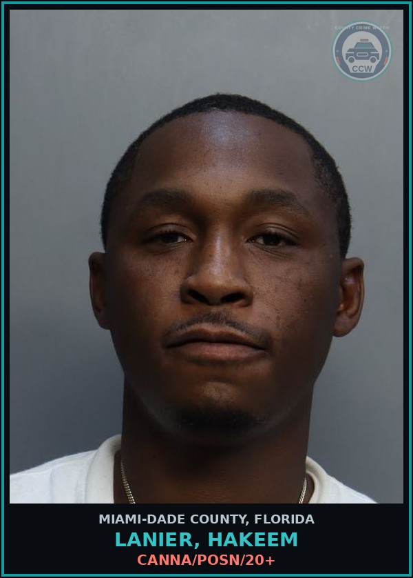 Booking mugshot of LANIER, HAKEEM in Miami-Dade County