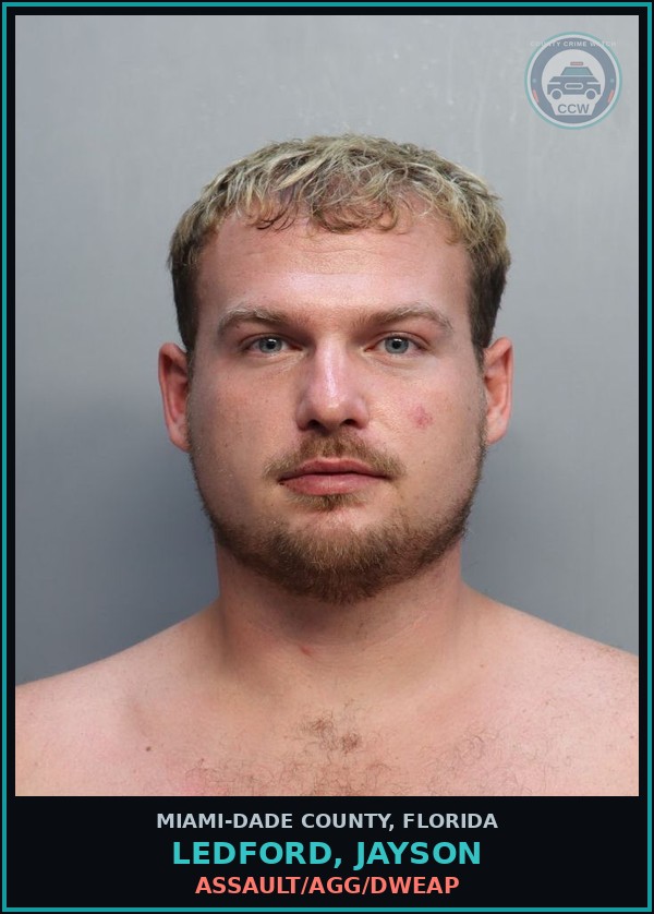 Booking mugshot of LEDFORD, JAYSON in Miami-Dade County