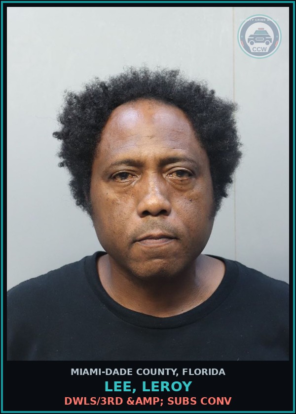Booking mugshot of LEE, LEROY in Miami-Dade County